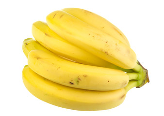 Bunch of bananas on white background
