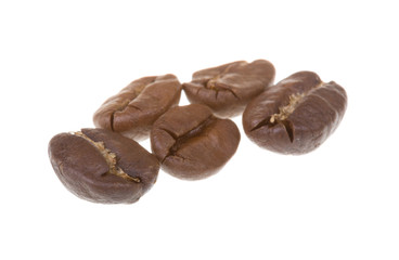 coffee beans isolated on white background
