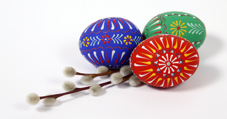 The Easter painted eggs