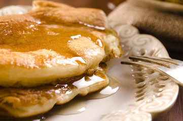 Pancakes with syrup