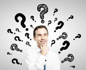 man with question mark
