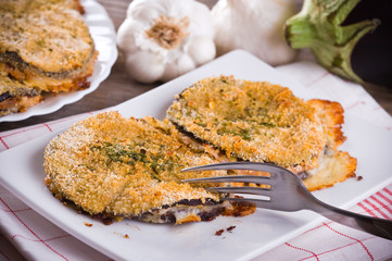 Eggplant cutlets.