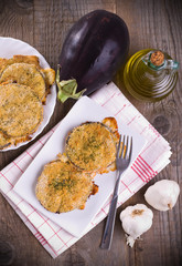 Eggplant cutlets.