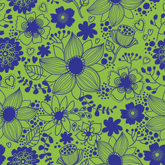 Floral seamless pattern in vector