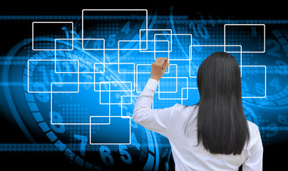 working women hand writing