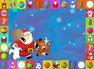 The christmas card with clear background