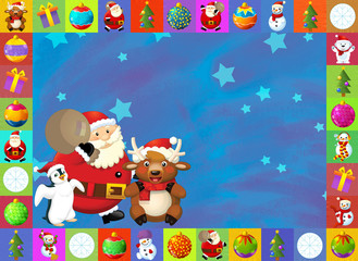 The christmas card with clear background