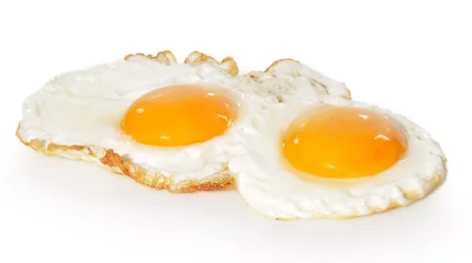Photo sur Aluminium Oeufs sur le plat Deux œufs au plat.