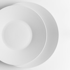 two white plates