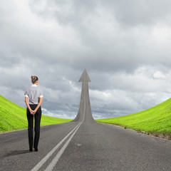 Obraz premium Concept of the road to success