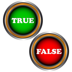 Buttons true and false