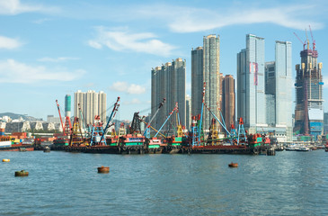Fototapeta na wymiar Chiny, Hongkong harbor