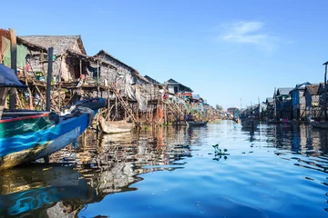 Zelfklevend Fotobehang Village on water © Galyna Andrushko