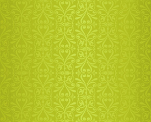 green vintage wallpaper background design
