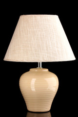 table lamp isolated on black