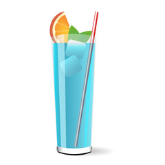 Blue lagoon cocktail