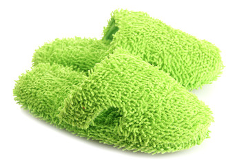 bright slippers, isolated on white