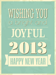 Obraz premium Vintage New Year Card