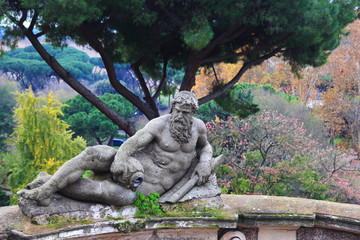statue in Villa Celimontana