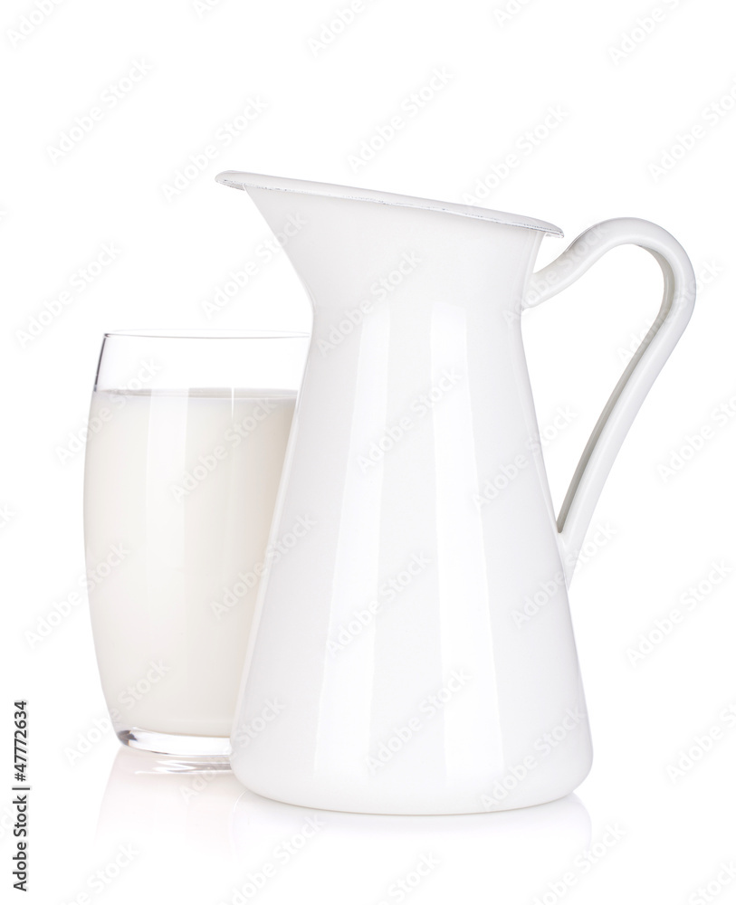 Sticker Milk jug and glass