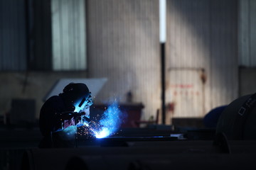 welders worker in the factory