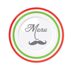 Funny italian restaurant menu design template