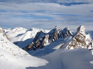 Fototapeta na wymiar dolina w Alpach