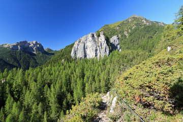 Fototapeta na wymiar Monolith w Ronch, włoskie Dolomity
