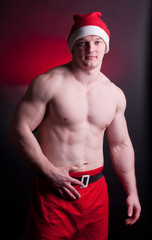 muscular santa claus