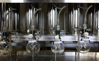 Obraz na płótnie Canvas Modern chemistry equipment