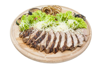 Мясо-гриль с зеленью
