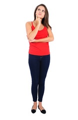 Isolated casual girl