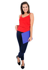 Fototapeta premium Isolated casual girl