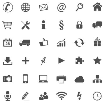 36 Basic Icons // Website Iconset