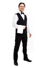 Full length waiter portrait