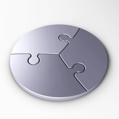 isolated puzzle pieces to place concepts