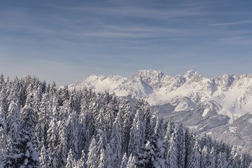 Fototapeta na wymiar mountain winter landscape
