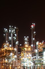 Petro and chemical plant - night scene