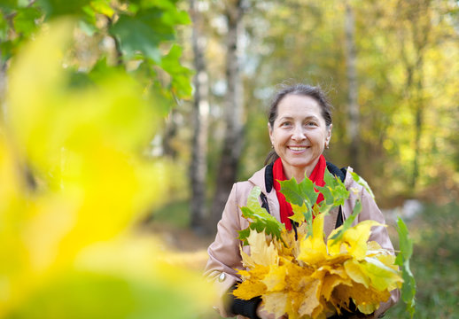  Portrait Of Mature Woman In Autumn