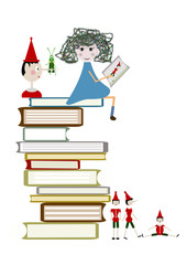 bambina che legge un libro