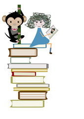 bambina che legge un libro