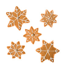 Decorated homemade gingerbread cookies