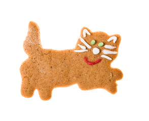 Decorated homemade gingerbread cookies