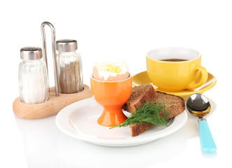 Light Breakfast isolated on white