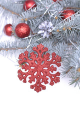 Christmas decoration-gwiazda - obrazy, fototapety, plakaty