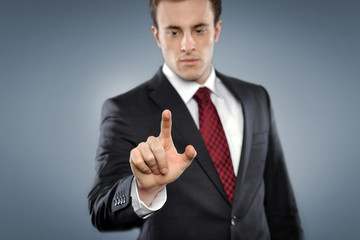 Man with Touchscreen