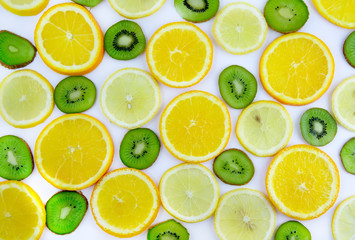 Fototapeta premium Background texture-fruit mix. Isolated.