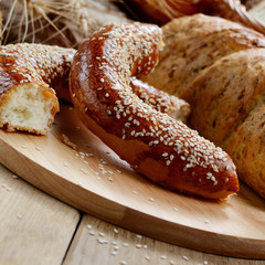 Group of bread loaves