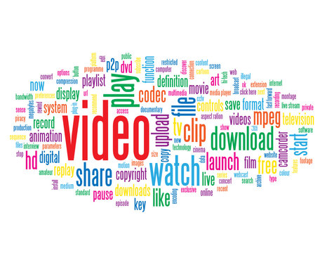 "VIDEO" Tag Cloud (play watch view media player clip button)