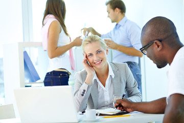 Obraz premium Businesswoman at work